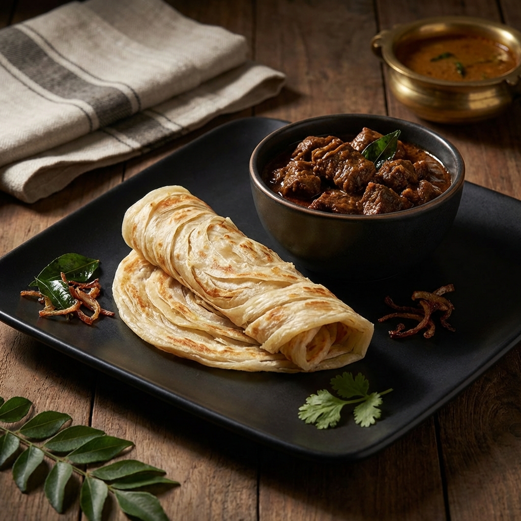 Chicken Roast & Porotta